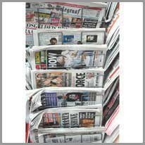 newspaper stand - gazete standı