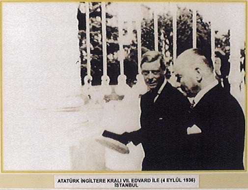Atatürk İngiltere Kralı VII. Edvard ile - 1936 İstanbul